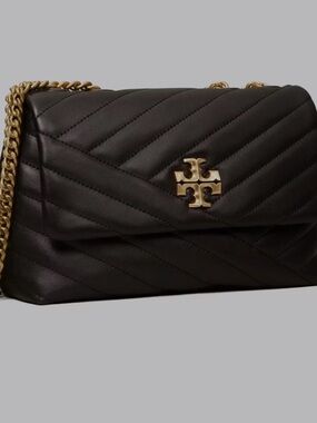 Tory Burch - Kira Small Quilted Leather Shoulder Bag with Gold Logo
